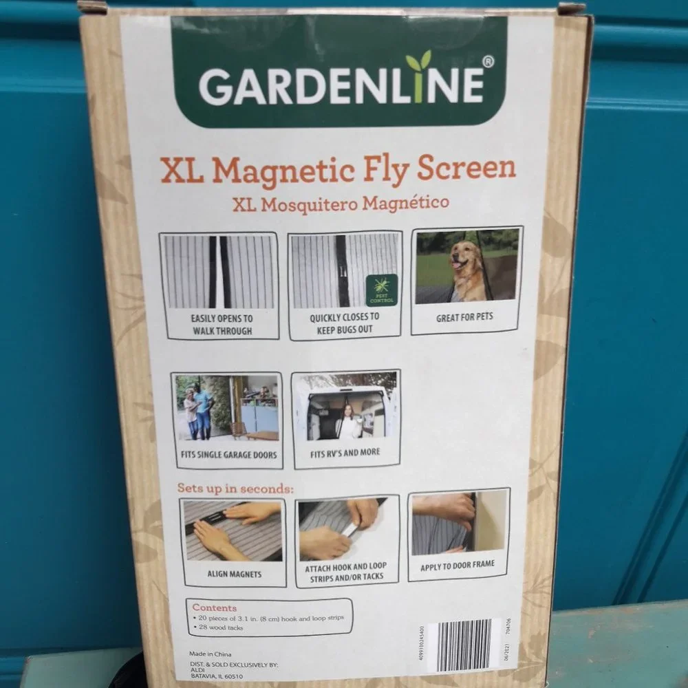 Screen Door Garage One Car RV Large Magnetic Fabric Mesh Doorway Cover 8x9 ft